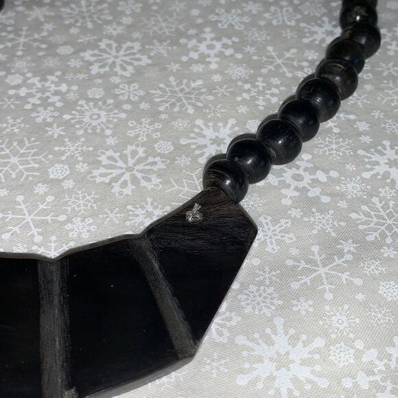 Vintage Black Native Ethnic Tribal Necklace 17” - Picture 9 of 14